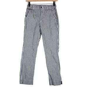 Hollister Women’s XS Ultra High-Rise Striped Pants Grey & White Slim Tapered